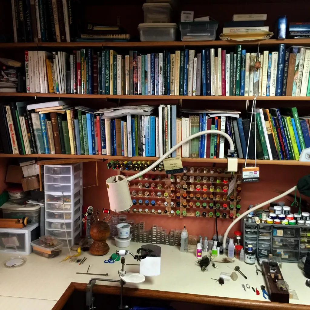Elmer Meiler's tying table